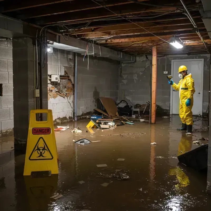 Flooded Basement Electrical Hazard in Greene County, MS Property